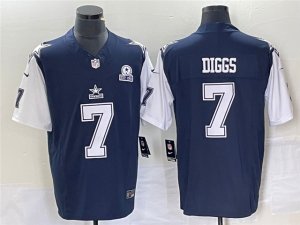 Dallas Cowboys #7 Trevon Diggs Throwback Blue Vapor F.U.S.E. Limited Jersey