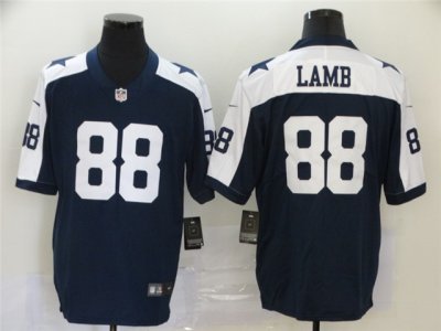 Youth Dallas Cowboys #88 CeeDee Lamb Thanksgiving Blue Vapor Limited Jersey