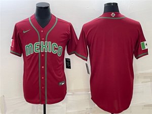 Mexico Blank Red 2023 World Baseball Classic Team Jersey