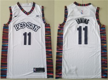 Brooklyn Nets #11 Kyrie Irving 2020-21 White Biggie Swingman Jersey