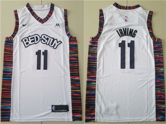 Brooklyn Nets #11 Kyrie Irving 2020-21 White Biggie Swingman Jersey