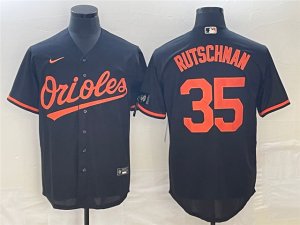 Baltimore Orioles #35 Adley Rutschman Black Cool Base Jersey