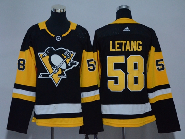 Pittsburgh Penguins #58 Kris Letang Black Jersey - Click Image to Close