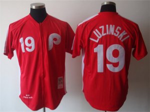 Philadelphia Phillies #19 Greg Luzinski Throwback Red Jersey