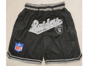 Oakland Raiders Just Don Raiders Black Football Shorts