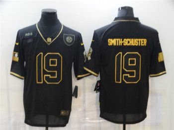 Pittsburgh Steelers #19 JuJu Smith-Schuster 2020 Black Gold Salute To Service Limited Jersey