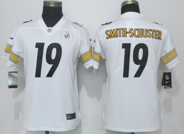 Women's Pittsburgh Steelers #19 JuJu Smith-Schuster White Vapor Limited Jersey - Click Image to Close
