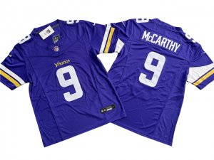 Minnesota Vikings #9 J.J. McCarthy Purple Vapor F.U.S.E. Limited Jersey