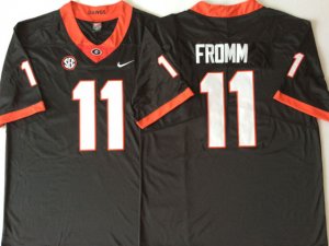 NCAA Georgia Bulldogs #11 Jake Fromm Black College Football Jersey