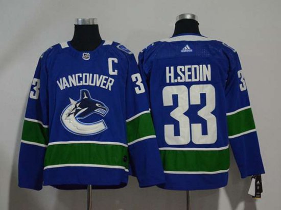 Vancouver Canucks #33 Henrik Sedin Home Blue Jersey