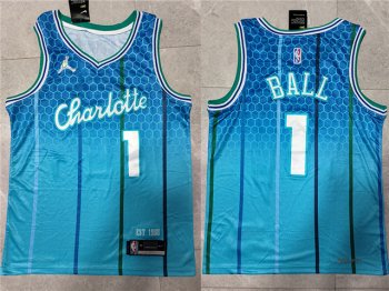 Charlotte Hornets #1 LaMelo Ball 2022-23 Teal City Edition Swingman Jersey