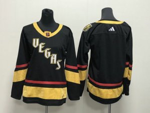 Womens Vegas Golden Knights Blank Black 2022/23 Reverse Retro Jersey