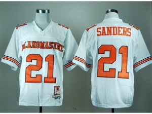 NCAA Oklahoma State Cowboys #21 Barry Sanders White College Football Jersey