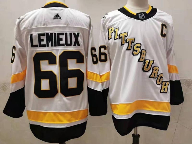 Pittsburgh Penguins #66 Mario Lemieux White 2021 Reverse Retro Jersey - Click Image to Close