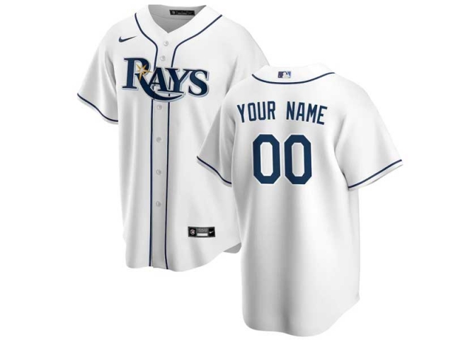 Tampa Bay Rays Custom #00 White Home 2020 Cool Base Jersey - Click Image to Close