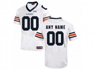 NCAA Auburn Tigers #00 White College Football Custom Jersey