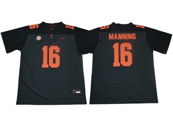 NCAA Tennessee Volunteers #16 Peyton Manning Black College Football Jersey