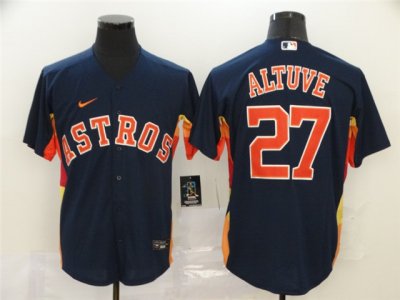 Houston Astros #27 Jose Altuve Navy Cool Base Jersey