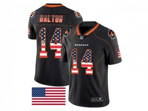 Cincinnati Bengals #14 Andy Dalton Black USA Flag Fashion Limited Jersey