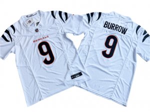 Cincinnati Bengals #9 Joe Burrow White Vapor F.U.S.E. Limited Jersey