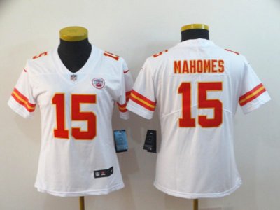 Women's Kansas City Chiefs #15 Patrick Mahomes White Vapor Limited Jersey