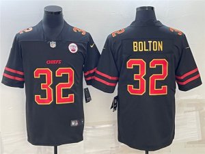 Kansas City Chiefs #32 Nick Bolton Black Gold Vapor Limited Jersey