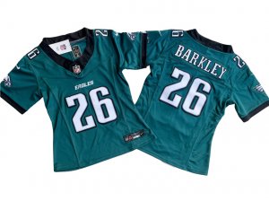 Womens Philadelphia Eagles #26 Saquon Barkley Green Vapor F.U.S.E. Limited Jersey