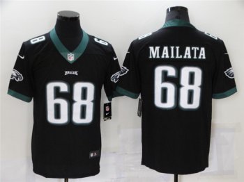 Philadelphia Eagles #68 Jordan Mailata Black Vapor Limited Jersey