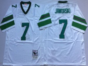 Philadelphia Eagles #7 Ron Jaworski 1980 Throwback White Jersey