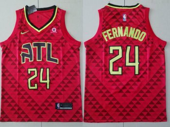 Atlanta Hawks #24 Bruno Fernando Red Swingman Jersey