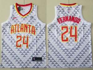 Atlanta Hawks #24 Bruno Fernando White White Swingman Jersey