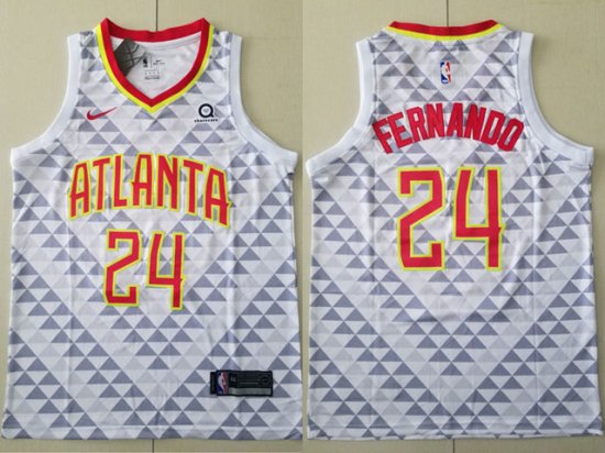 Atlanta Hawks #24 Bruno Fernando White White Swingman Jersey