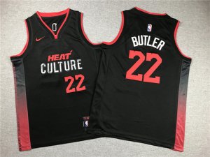 Youth Miami Heat #22 Jimmy Butler 2023-24 Black City Edition Swingman Jersey