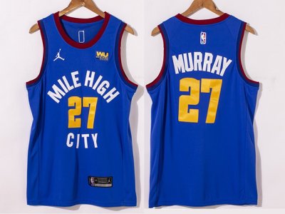 Denver Nuggets #27 Jamal Murray 2020-21 Blue Statement Swingman Jersey