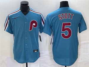 Philadelphia Phillies #5 Bryson Stott Light Blue Cool Base Jersey