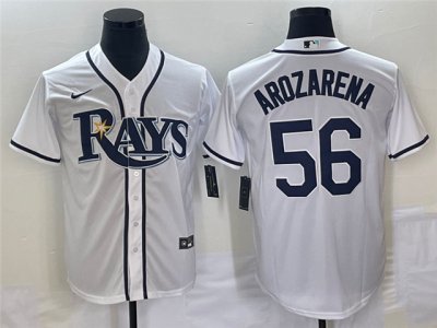 Tampa Bay Rays #56 Randy Arozarena White Cool Base Jersey