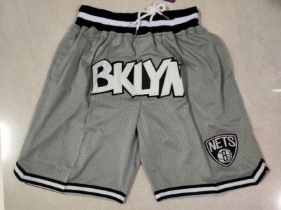 Brooklyn Nets Just Don Bklyn Gray Basketball Shorts