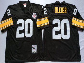 Pittsburgh Steelers #20 Rocky Bleier 1975 Throwback Black Jersey