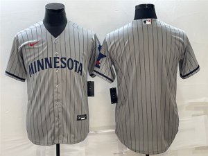 Minnesota Twins 2023 Gray Pinstripe Cool Base Team Jersey