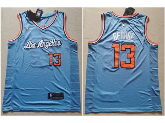 Los Angeles Clippers #13 Paul George Light Blue Swingman Jersey