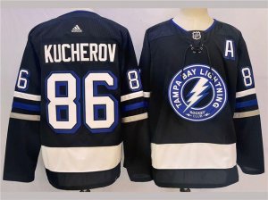 Tampa Bay Lightning #86 Nikita Kucherov 2023-24 Alternate Black Jersey