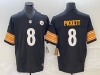 Pittsburgh Steelers #8 Kenny Pickett Black Vapor F.U.S.E. Limited Jersey