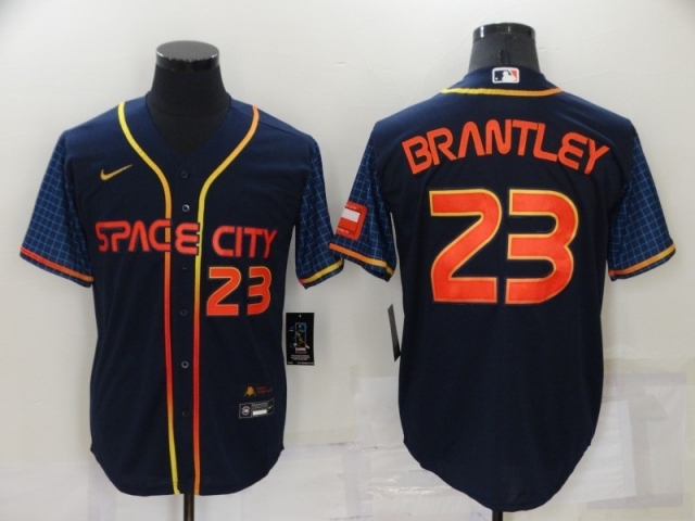 Houston Astros #23 Michael Brantley 2022 Navy City Connect Cool Base Jersey - Click Image to Close