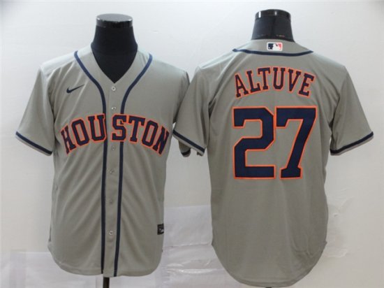 Houston Astros #27 Jose Altuve Gary 2020 Cool Base Jersey