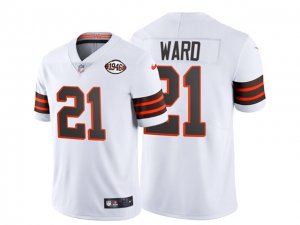 Cleveland Browns #21 Denzel Ward White 1946 Vapor Limited Jersey