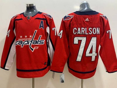 Washington Capitals #74 John Carlso Home Red Jersey