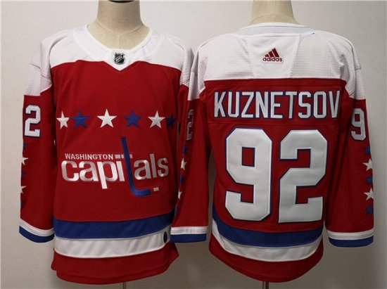 Washington Capitals #92 Evgeny Kuznetsov Red Alternate Jersey