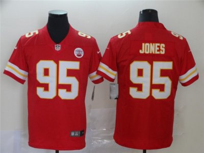 Kansas City Chiefs #95 Chris Jones Red Vapor Limited Jersey