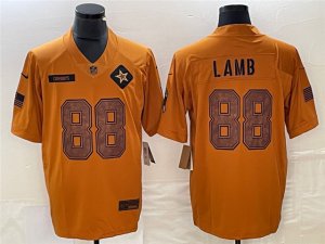 Dallas Cowboys #88 CeeDee Lamb 2023 Brown Salute To Service Limited Jersey