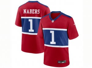 New York Giants #1 Malik Nabers Century Red Alternate Vapor F.U.S.E. Limited Jersey